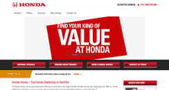 Desktop Screenshot of klosterhonda.com.au